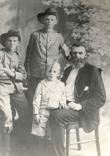 George Waddell and his 3 sons