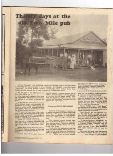 Two Mile Hotel article 1978